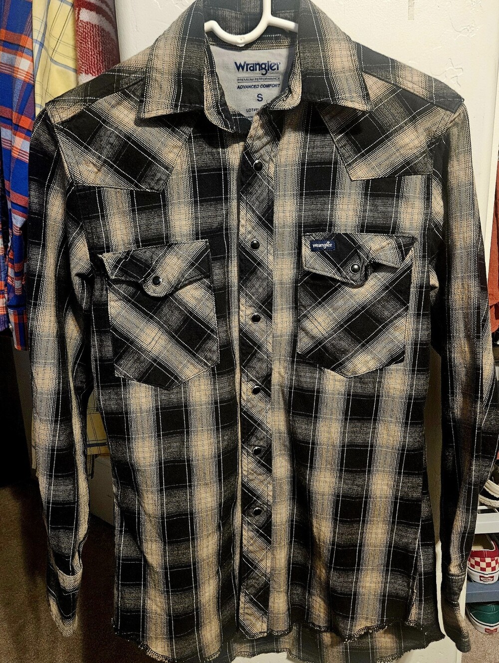 Mens Wrangler Button Down Flannel